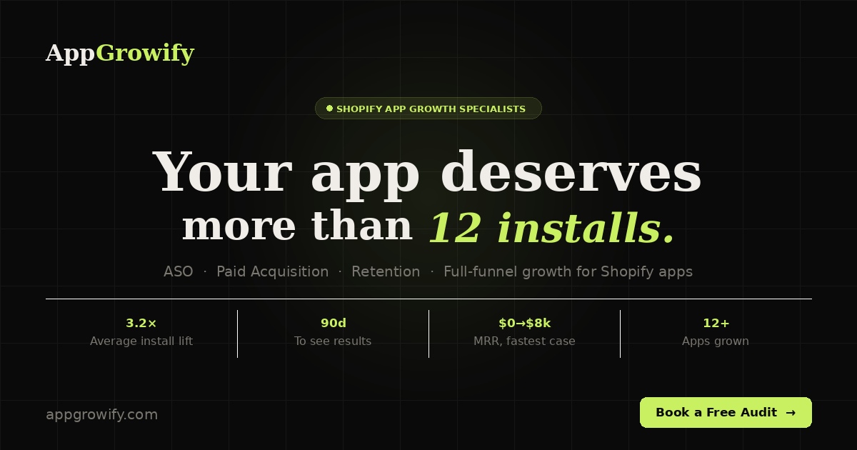Shopify App Store SEO: The Complete 2026 Optimisation Guide — AppGrowify